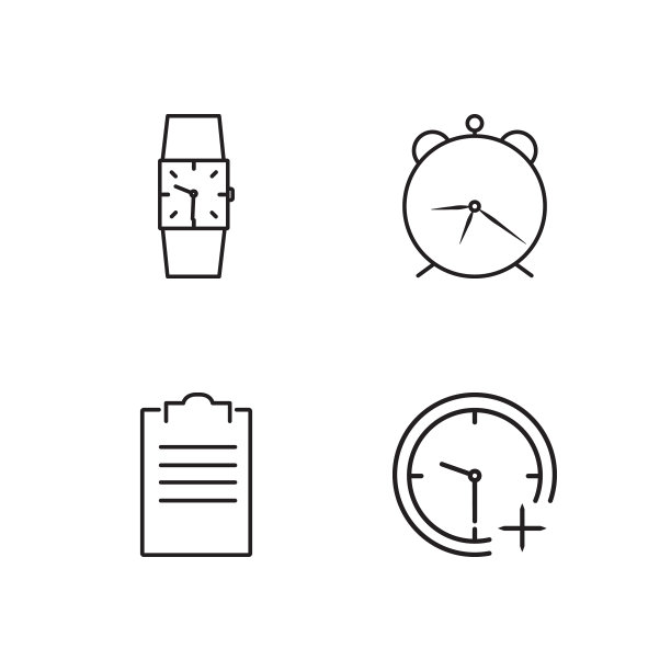 时间大纲图标集图片下载