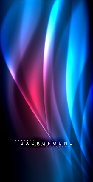 氖发光的波，神奇的能量和光运动图片下载