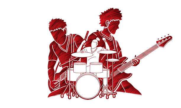 音乐家和乐队一起演奏音乐图片下载