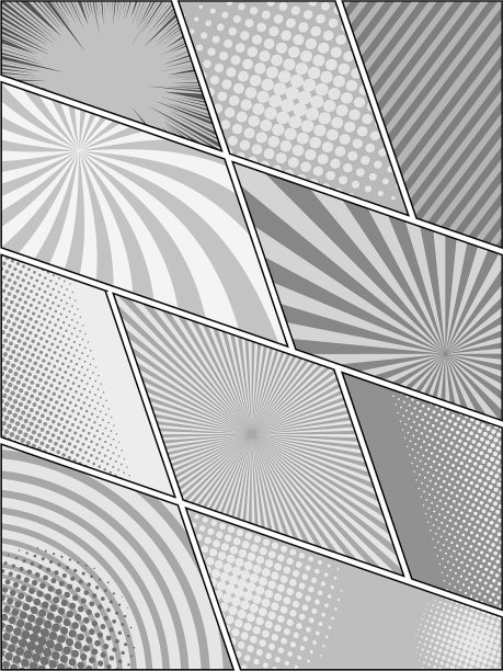 漫画页单色垂直模板图片下载