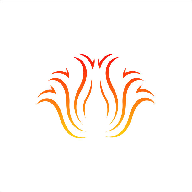 抽象花卉天然产品标志设计图片下载