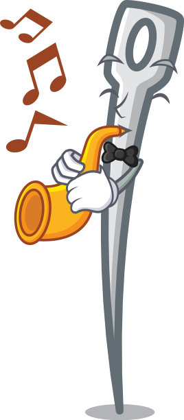 具有喇叭针卡通风格的吉祥物图片下载