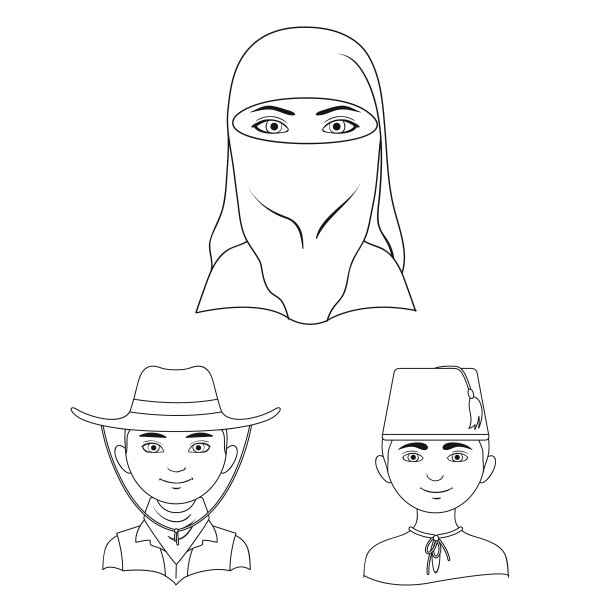 人类的轮廓图标集合为图片下载