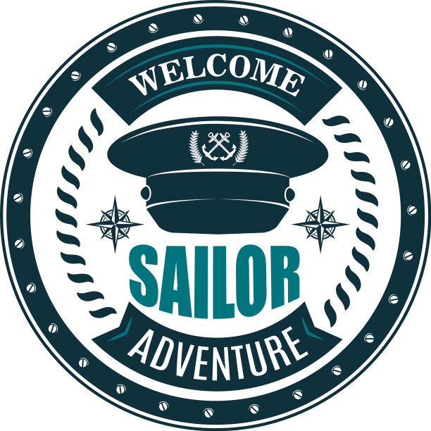 航海符号设计与船长帽图片下载
