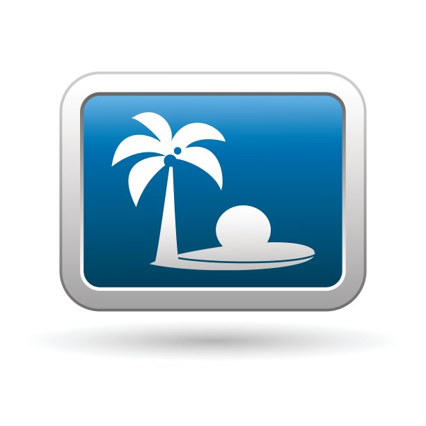 热带海滩图标图片下载