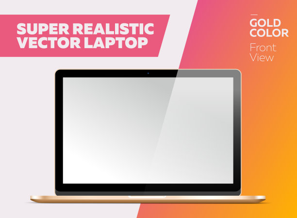 超级现实笔记本与空白屏幕图片下载