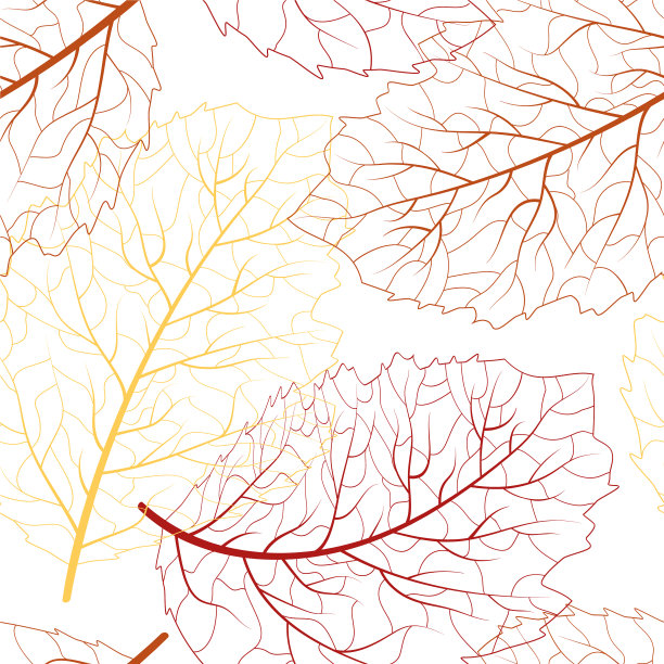 秋叶无缝，风格优美图片下载