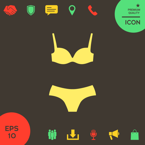 套式内衣或泳装两件套比基尼图片下载