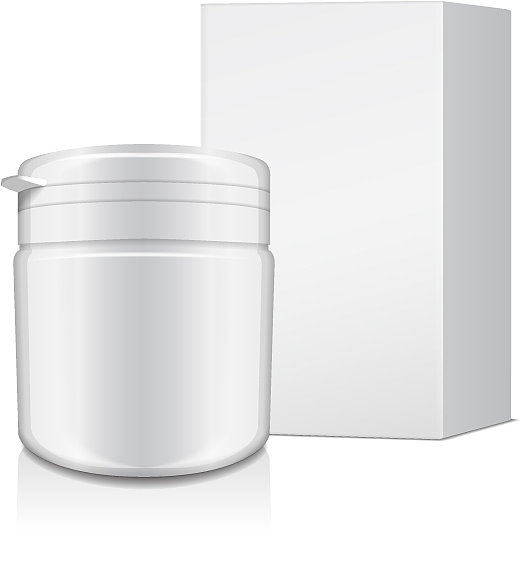 模板白色塑料瓶与螺旋盖图片下载