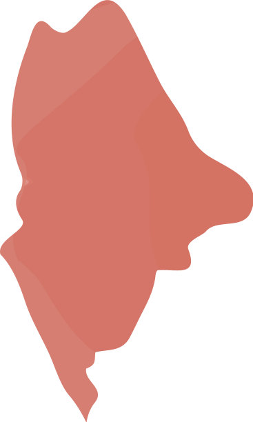 缅因州的政治地图图片下载