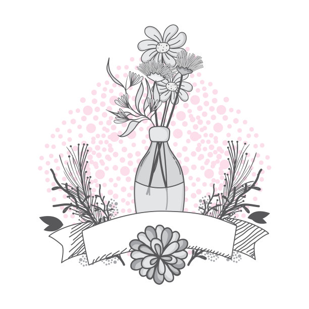 玻璃瓶鲜花图片下载