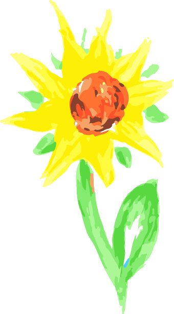 手绘水彩画向日葵种花图片下载