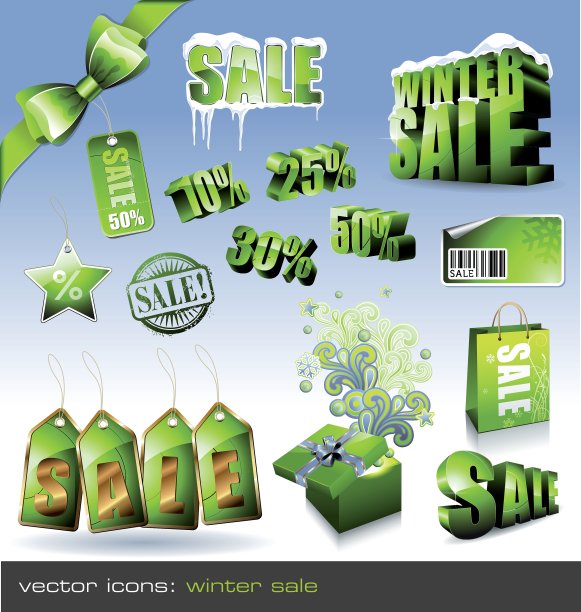 冬季销售标志图片下载