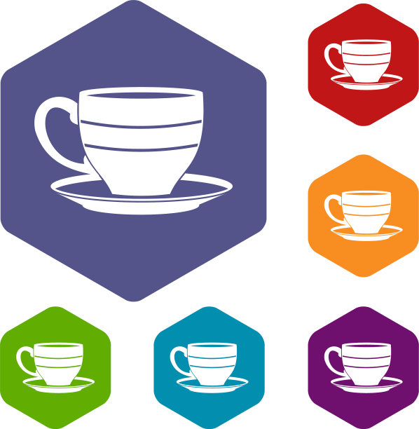 杯子图标设置为六边形图片下载