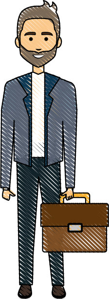 优雅的商人与组合的化身图片下载