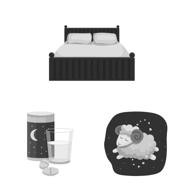 设计梦想和夜晚的标志集合图片下载