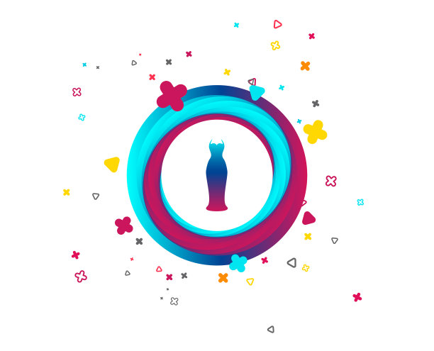 婚纱标志图标优雅的新娘象征图片下载