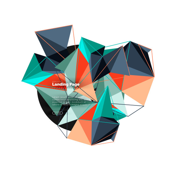 三维三角形抽象背景多边形图片下载