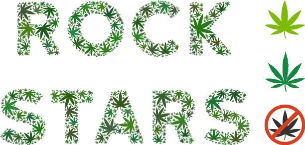 摇滚明星用大麻作标题图片下载