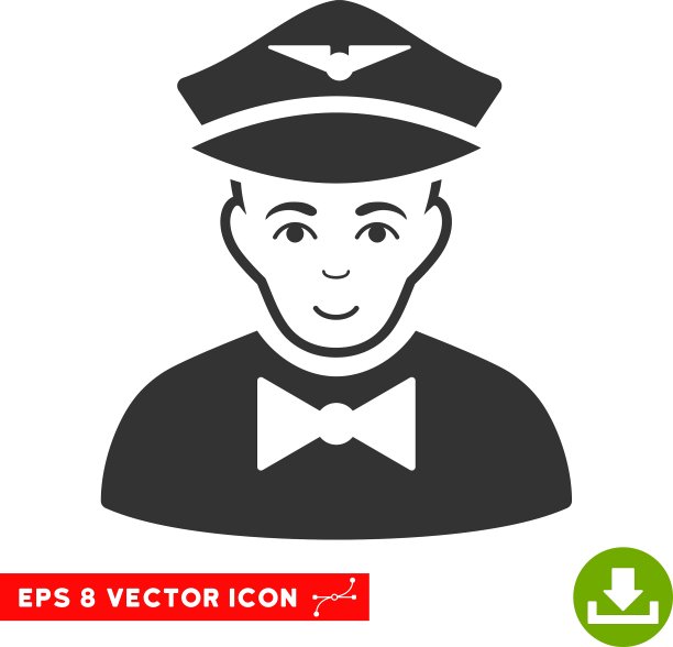 航空公司乘务员EPS图标图片下载