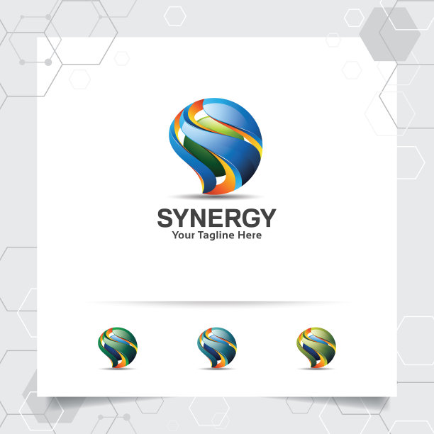 数字标志3d字母设计，色彩丰富图片下载