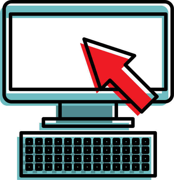 电脑设备与箭头技术图标图片下载