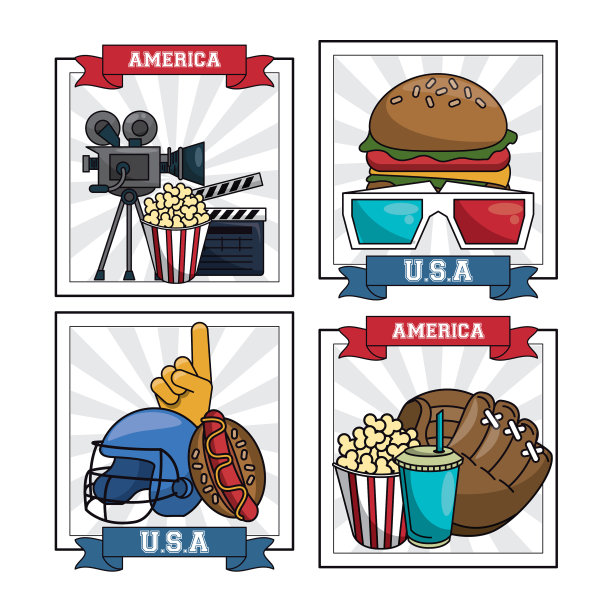 美国运动和电影的集合图片下载
