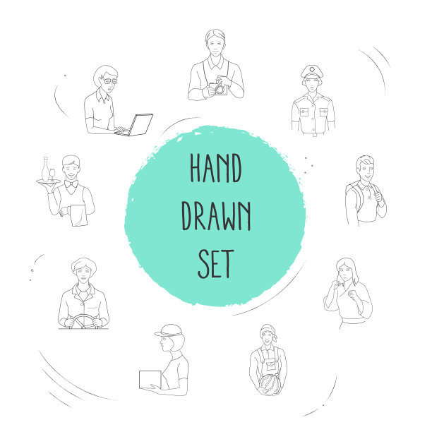 一套职业图标线条样式符号用图片下载