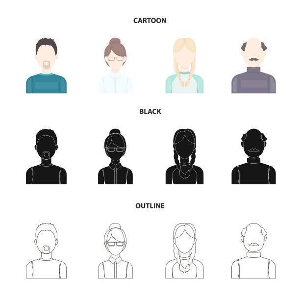 一个留着胡子的男人，一个扎着辫子的女商人图片下载