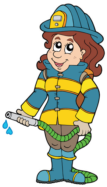 消防的女孩图片下载