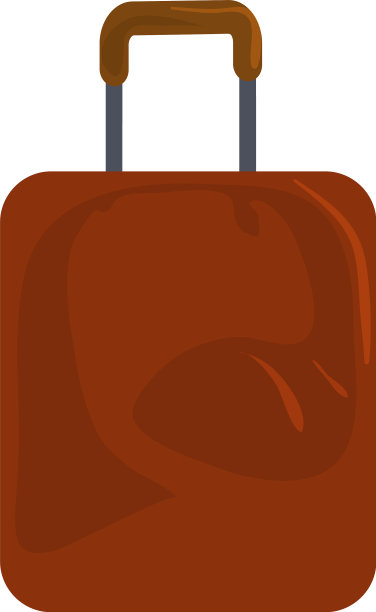 棕色旅行袋图标卡通风格图片下载