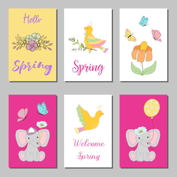 生日贺卡设计与抽象的鲜花图片下载