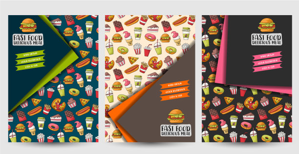 快餐宣传单集海报模板为一个图片下载