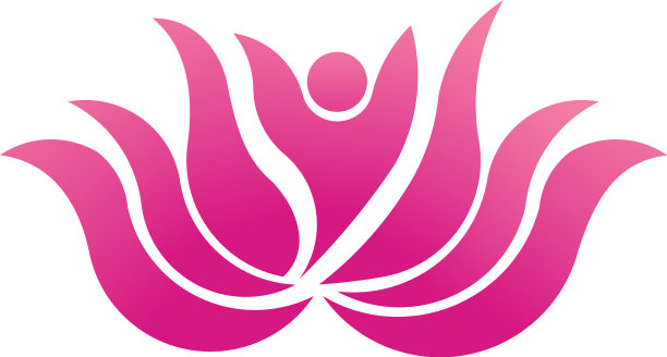 粉色莲花的商业标志图片下载