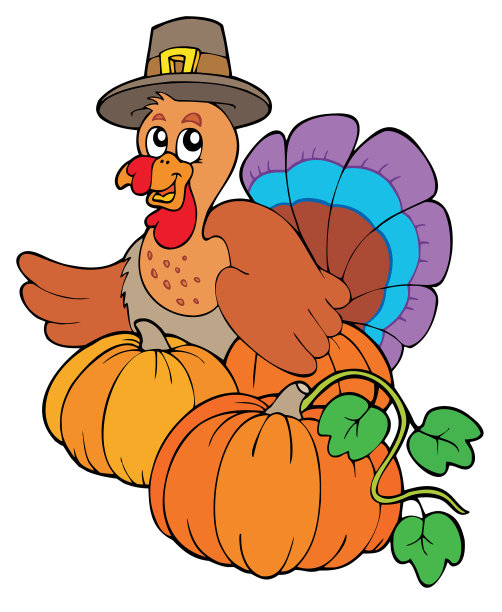 感恩节火鸡和南瓜图片下载