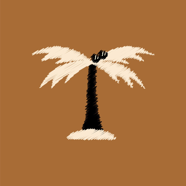 平面图标设计收集棕榈树图片下载