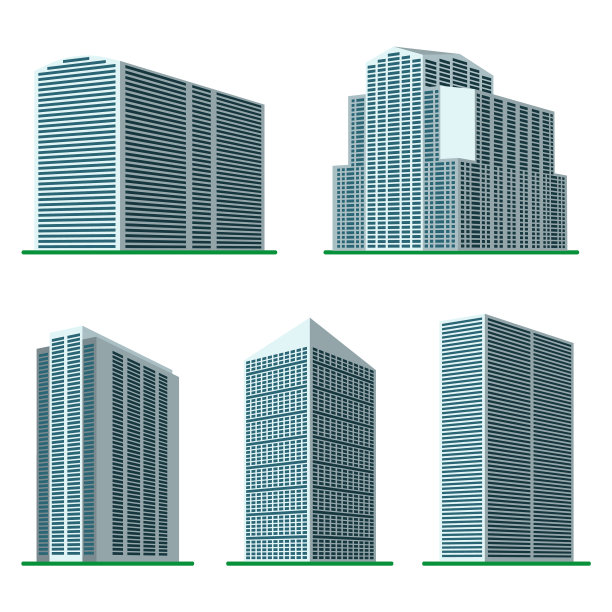 五个现代高层建筑图片下载