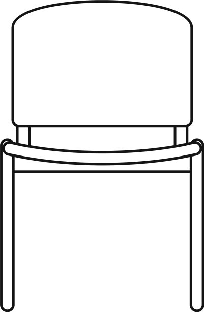 办公椅图标轮廓风格图片下载