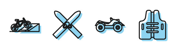 设置所有地形车辆或全地形摩托车的路线图片下载