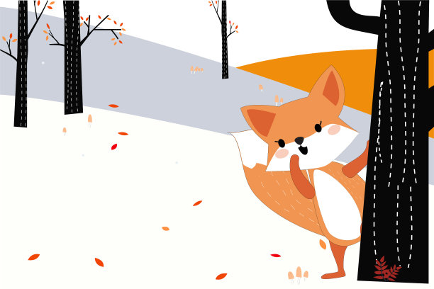 可爱的狗或狐狸在春天夏天的森林图片下载