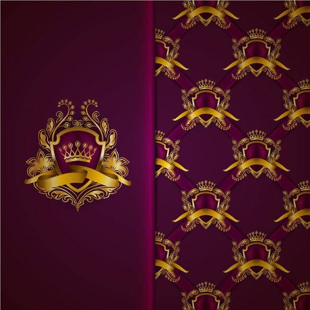 优雅的金色边框横幅图片下载