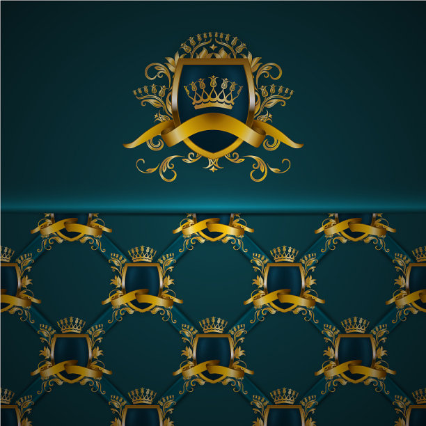 优雅的金色边框横幅图片下载