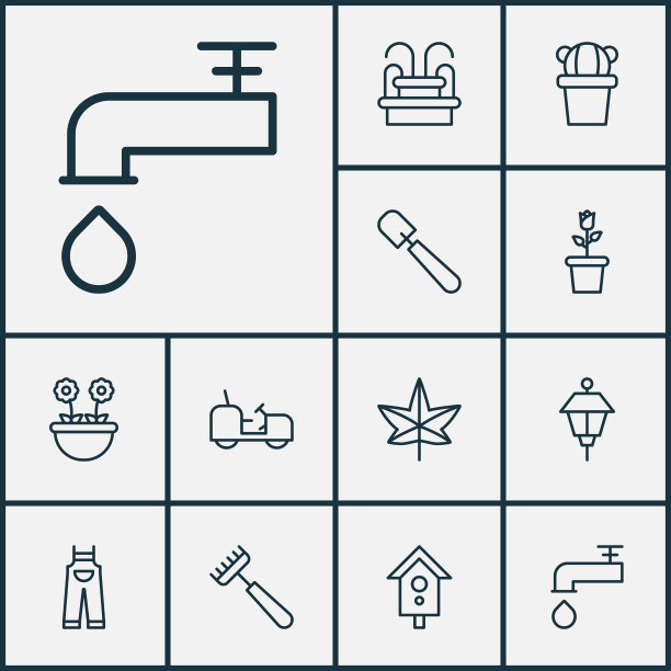 园艺图标设置与叶花公园灯图片下载