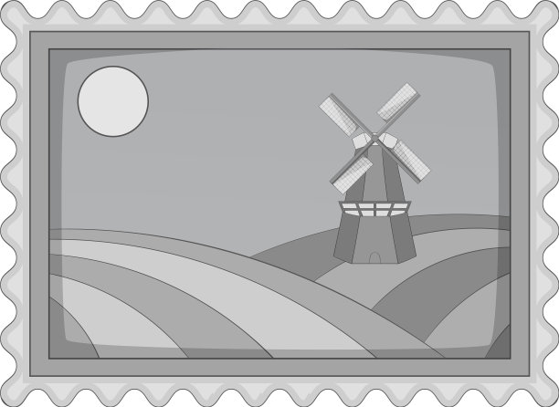 图片与风车图标单色图片下载