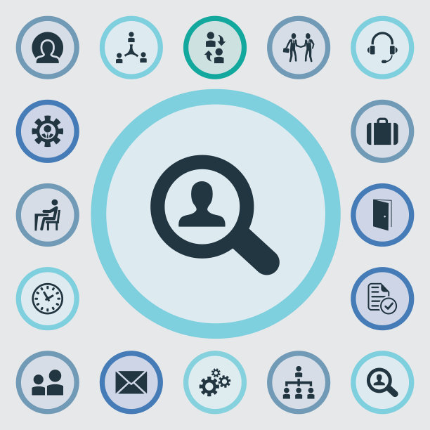 一组简单的图标元素图片下载