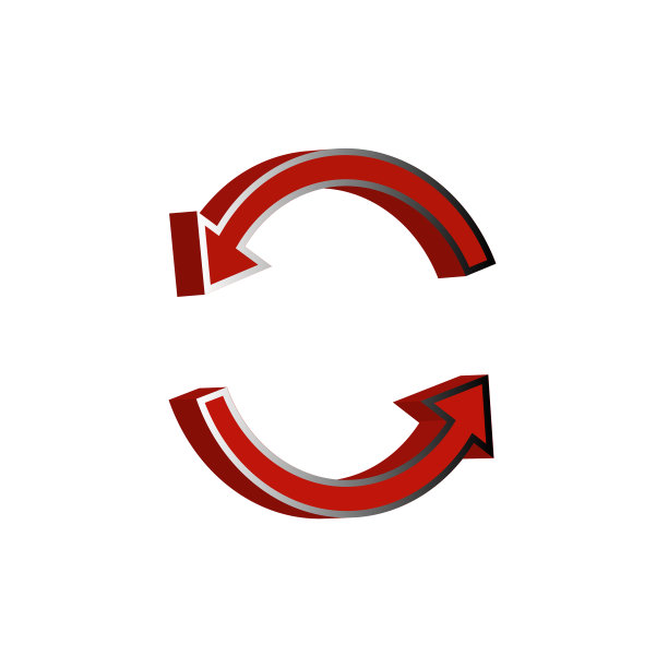 等距3d圆形刷新箭头隔离图片下载