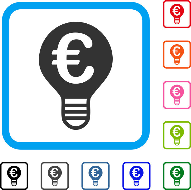 欧式灯泡框图标图片下载