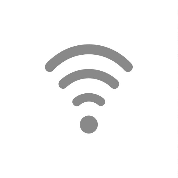 白色背景上的无线网络符号扁平风格图标图片下载