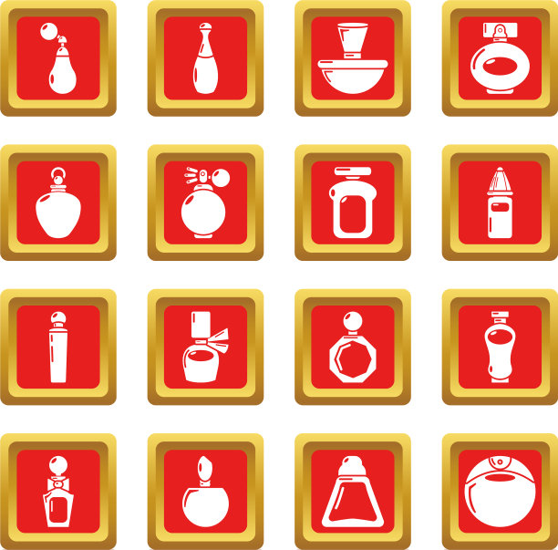 香水瓶图标设置为红色方块图片下载
