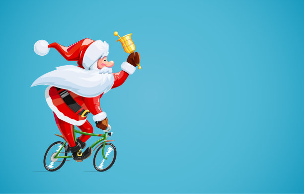 带铃铛的圣诞老人图片下载